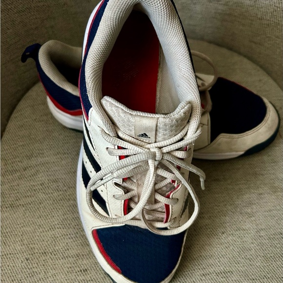 Men’s Sneakers Adidas Trainer Sneakers White Red Blue Lace up exercise cozy - Picture 4 of 9
